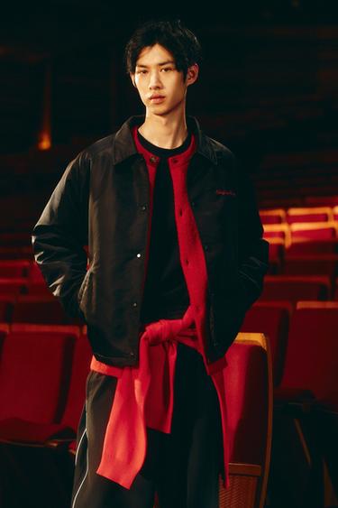 BOXY FIT JACKET WITH HORSE PATCH - Black by Zara