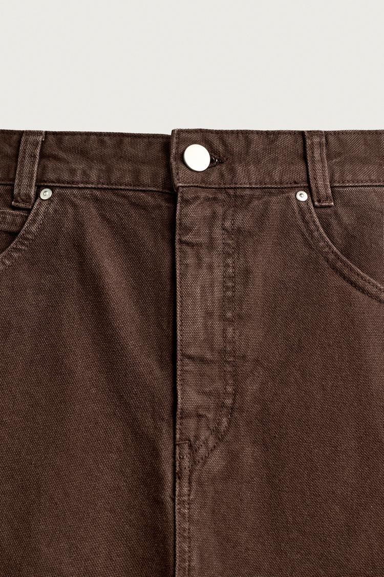 Pantalones cortos de mezclilla estilo carpintero de pierna recta 8