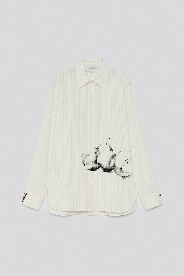 Camisa oversize rayas estampado