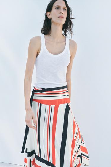 Zara WASHED EFFECT T-SHIRT - White