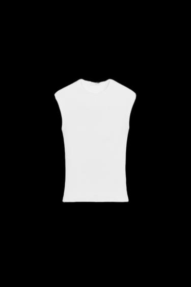 STRETCH-RIPP-T-SHIRT - Weiß von Zara - Bild 0
