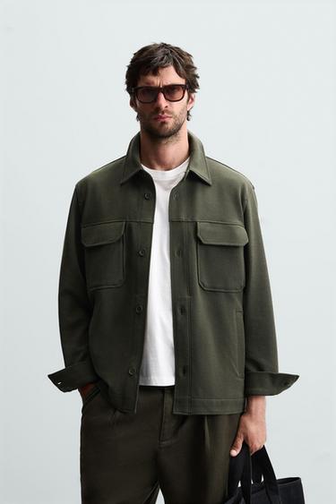 SOBRECAMISA ESTRUCTURA CONFORT - Verde oscuro de Zara