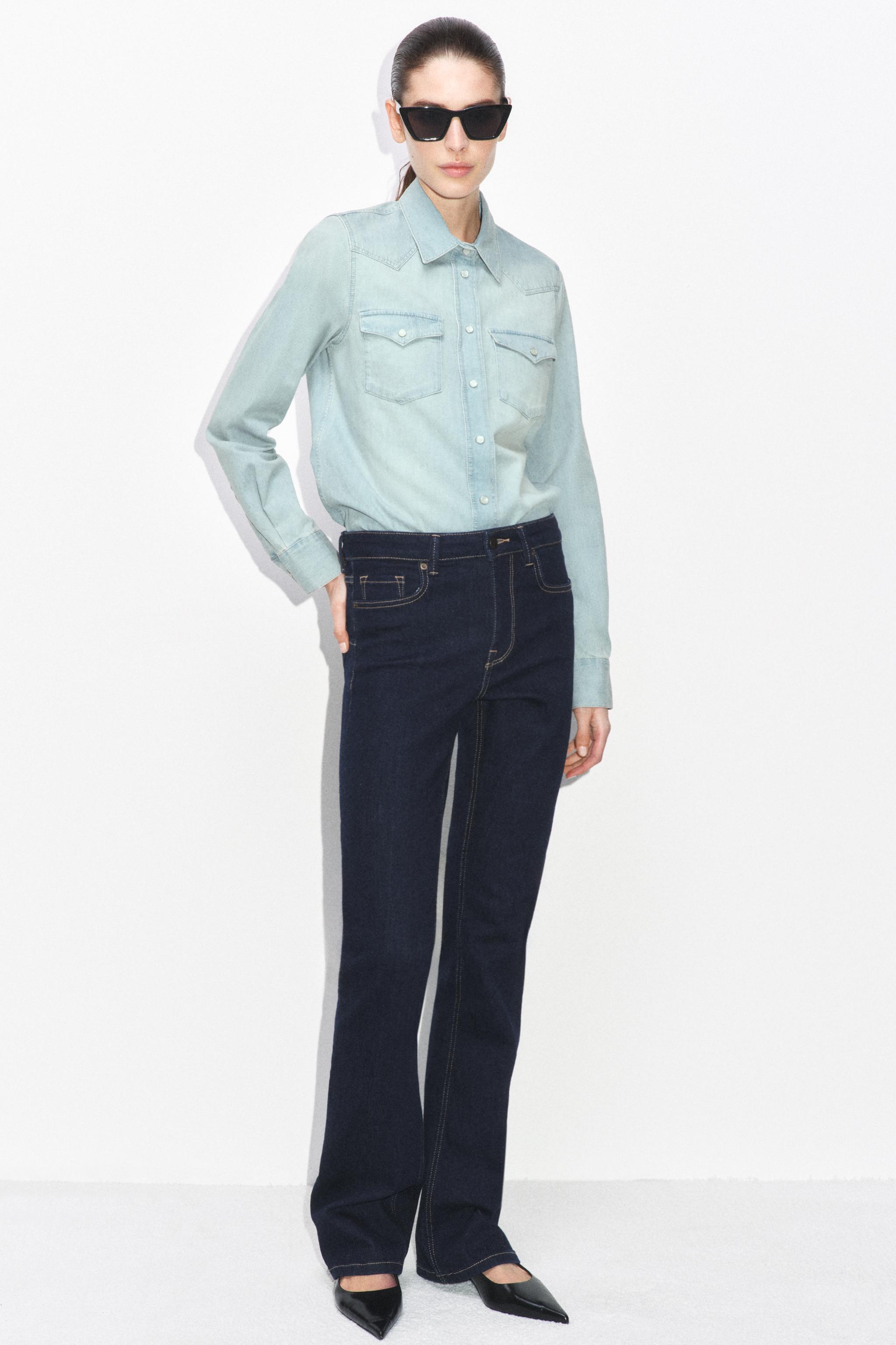 ZW COLLECTION HIGH RISE BOOTCUT JEANS - Blue | ZARA United States