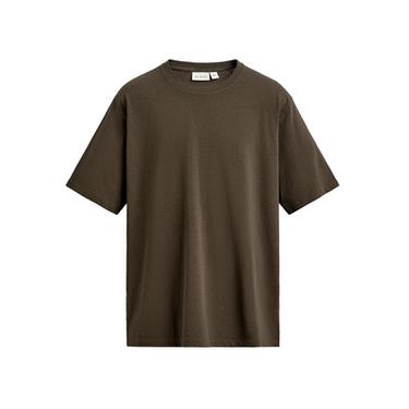CAMISETA REGULAR FIT MEZCLA ALGODÓN - Marrón de Zara