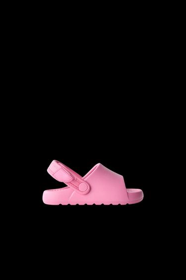 Zara RUBBER SLINGBACK SANDALS - Fuchsia - Image 0