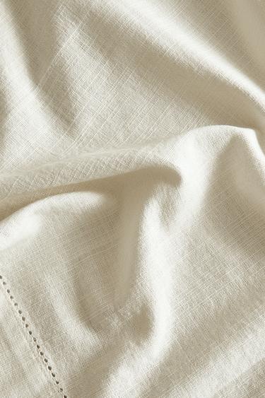 SERVIETTE DE TABLE COTON JOUR ÉCHELLE (LOT DE 2) - Blanc de Zara - Image 3