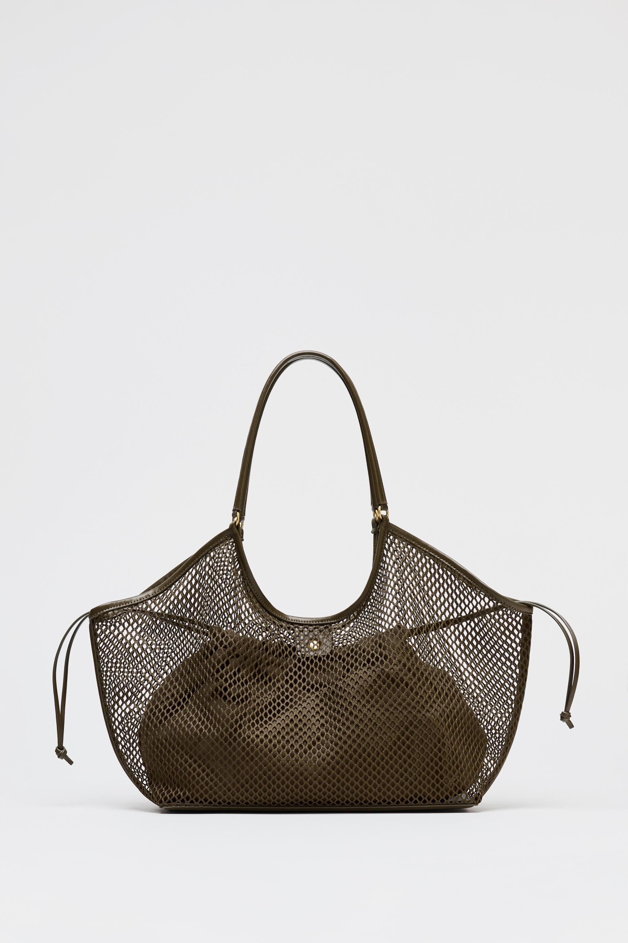 Bolso De Zara Precio Bolso Tote ZARA De Malla Mujer Verde