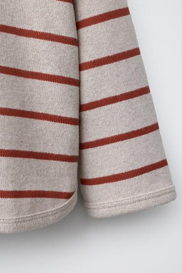 SOFT TOUCH STRIPED T-SHIRT - Light beige by Zara - Image 3