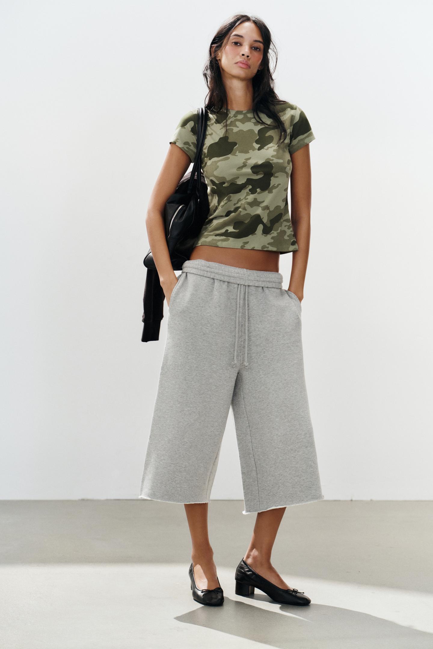 Женская футболка Zara Printed, цвет: Зелёный — фото 1