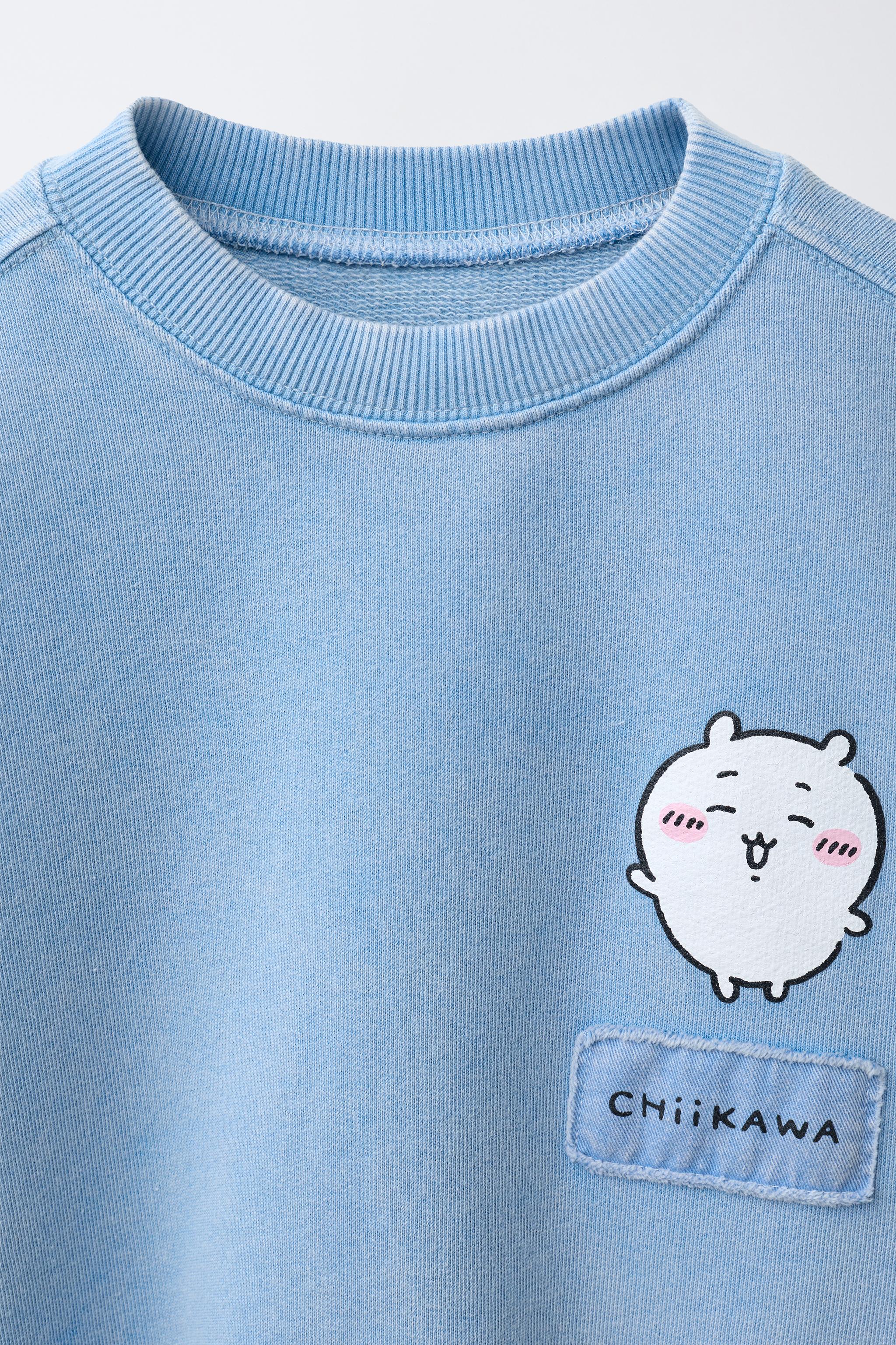 CHIIKAWA BASKILI SWEATSHIRT - Soluk mavi | ZARA Türkiye / Turkey