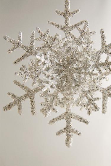 DÉCORATION SAPIN FLOCON NOËL - Argent de Zara - Image 3