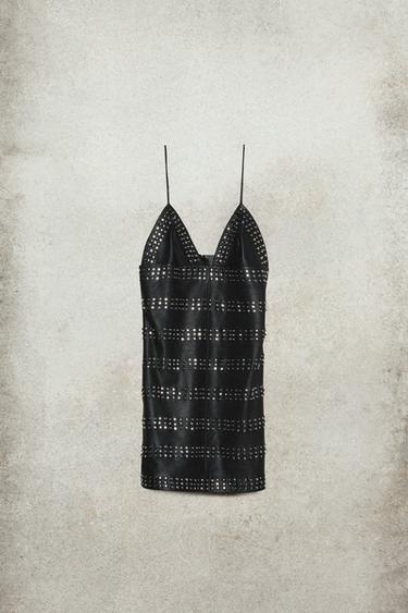 스터드 레더 원피스 LUDOVIC DE SAINT SERNIN x ZARA - Zara 블랙