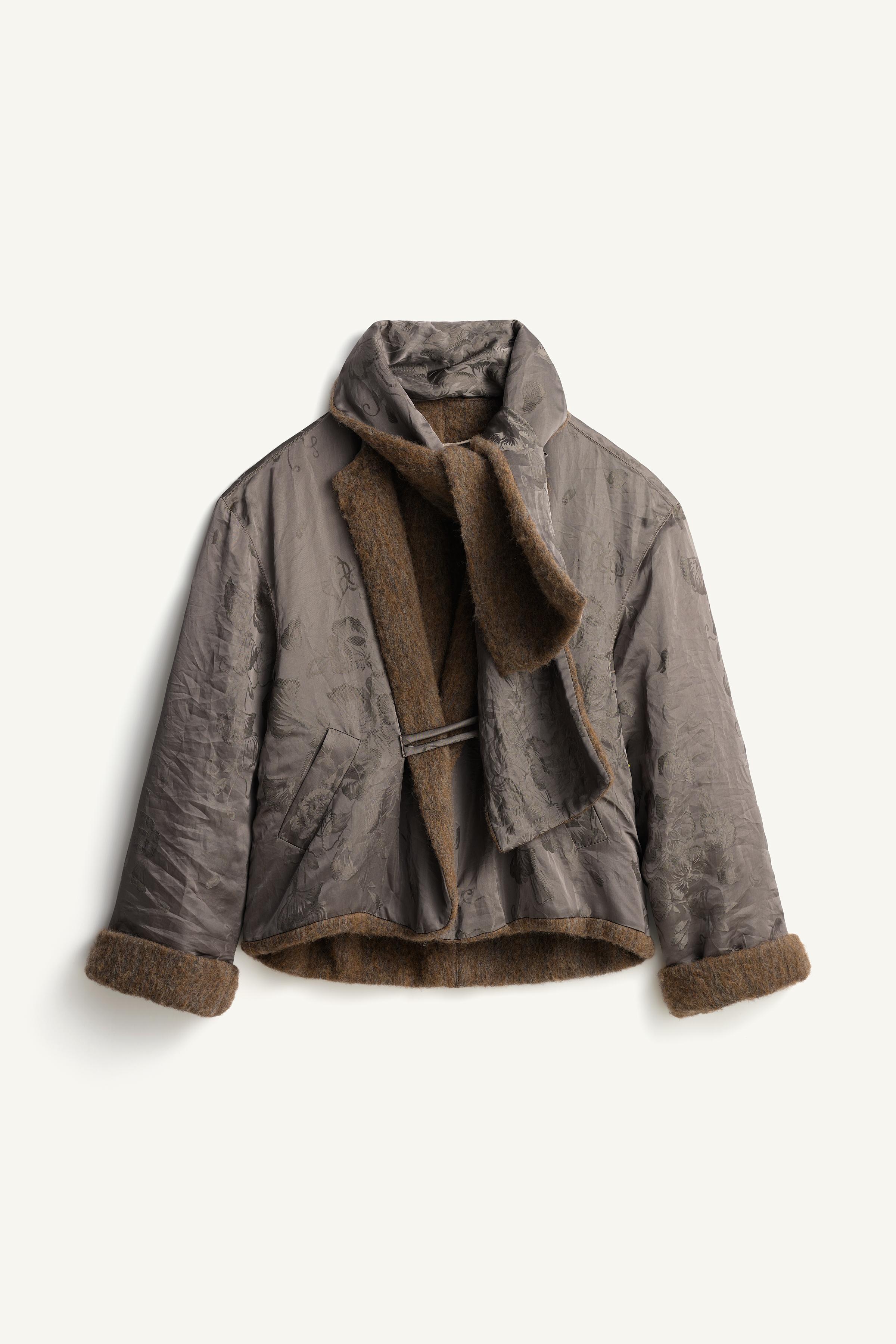 Limited Edition Reversible Jacquard Coat With Scarf by Zara