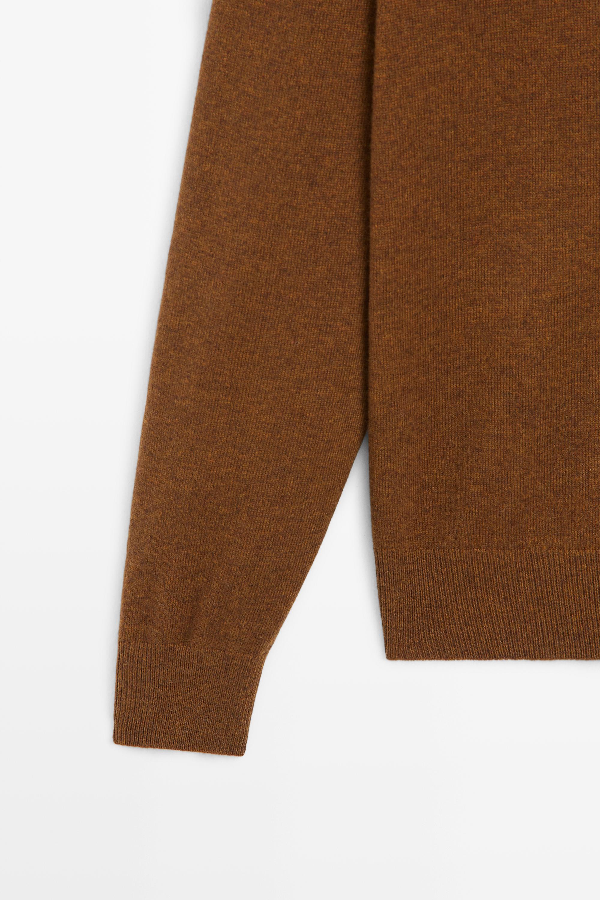 Pull polo en maille de laine mélangée