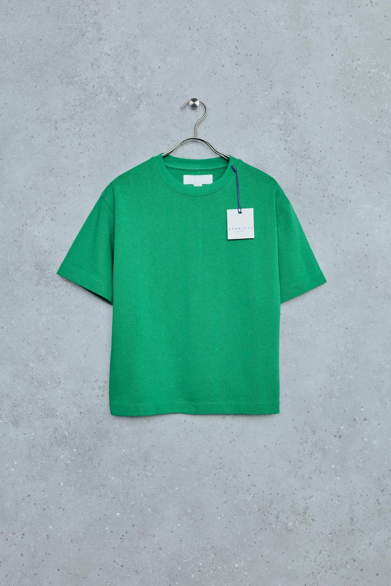 STORIESZ - HEAVYWEIGHT T-SHIRT — Green / Ecru