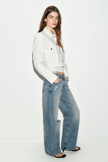 VESTE COURTE À POCHES - Écru de Zara - Image 2