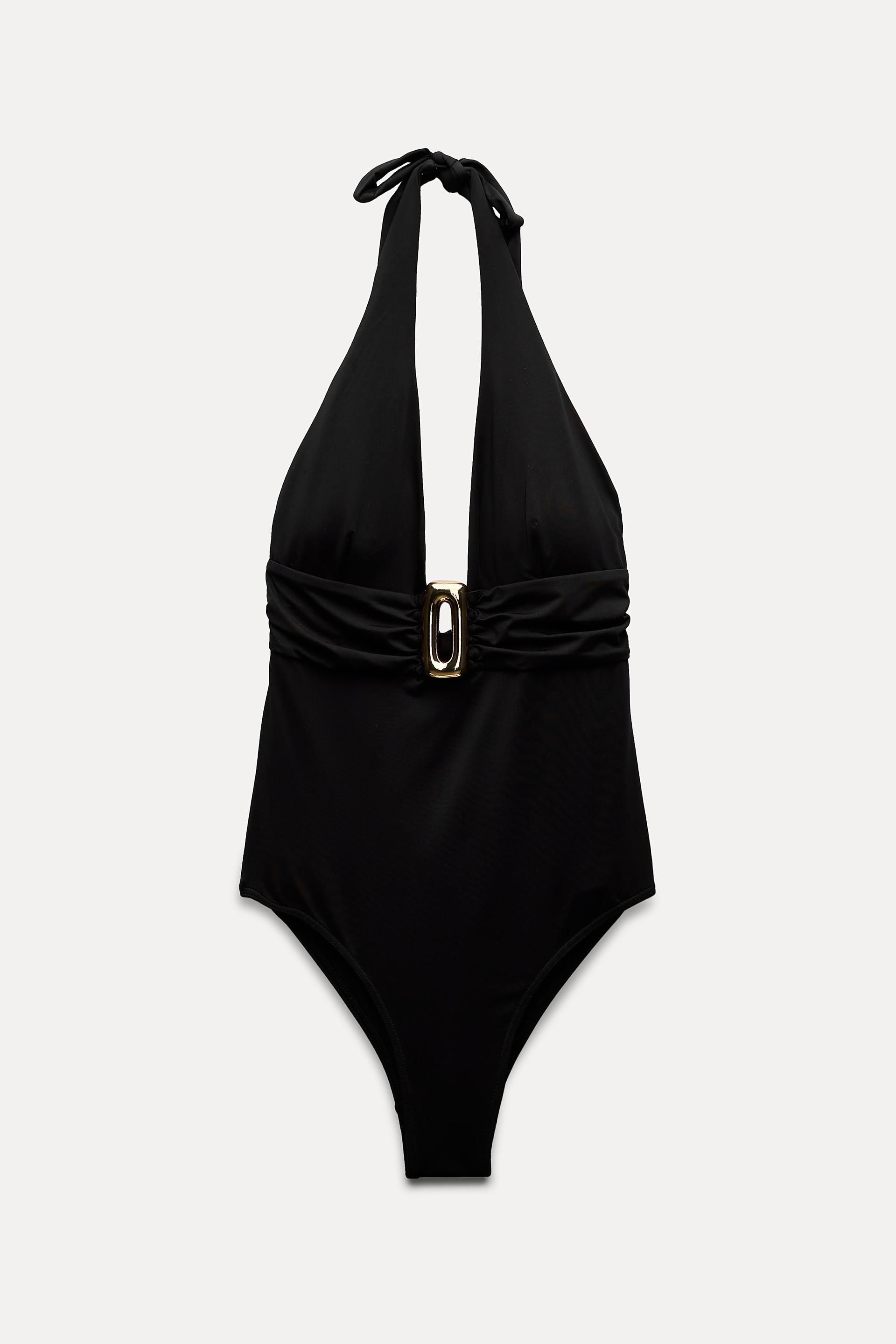 HALTER SWIMSUIT WITH METAL PIECE