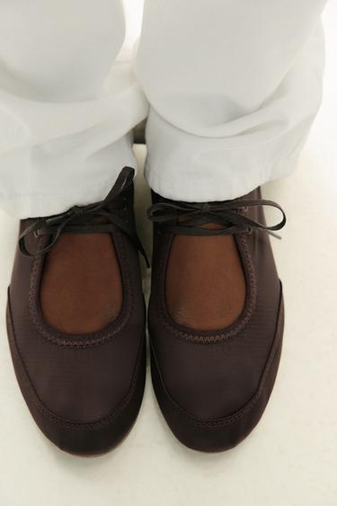 SPORTS BALLERINA WITH LACES - Brown by Zara - Image 0