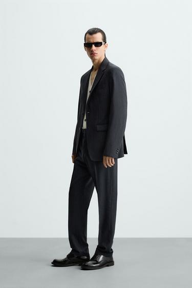 PINSTRIPE SUIT - Dark navy by Zara