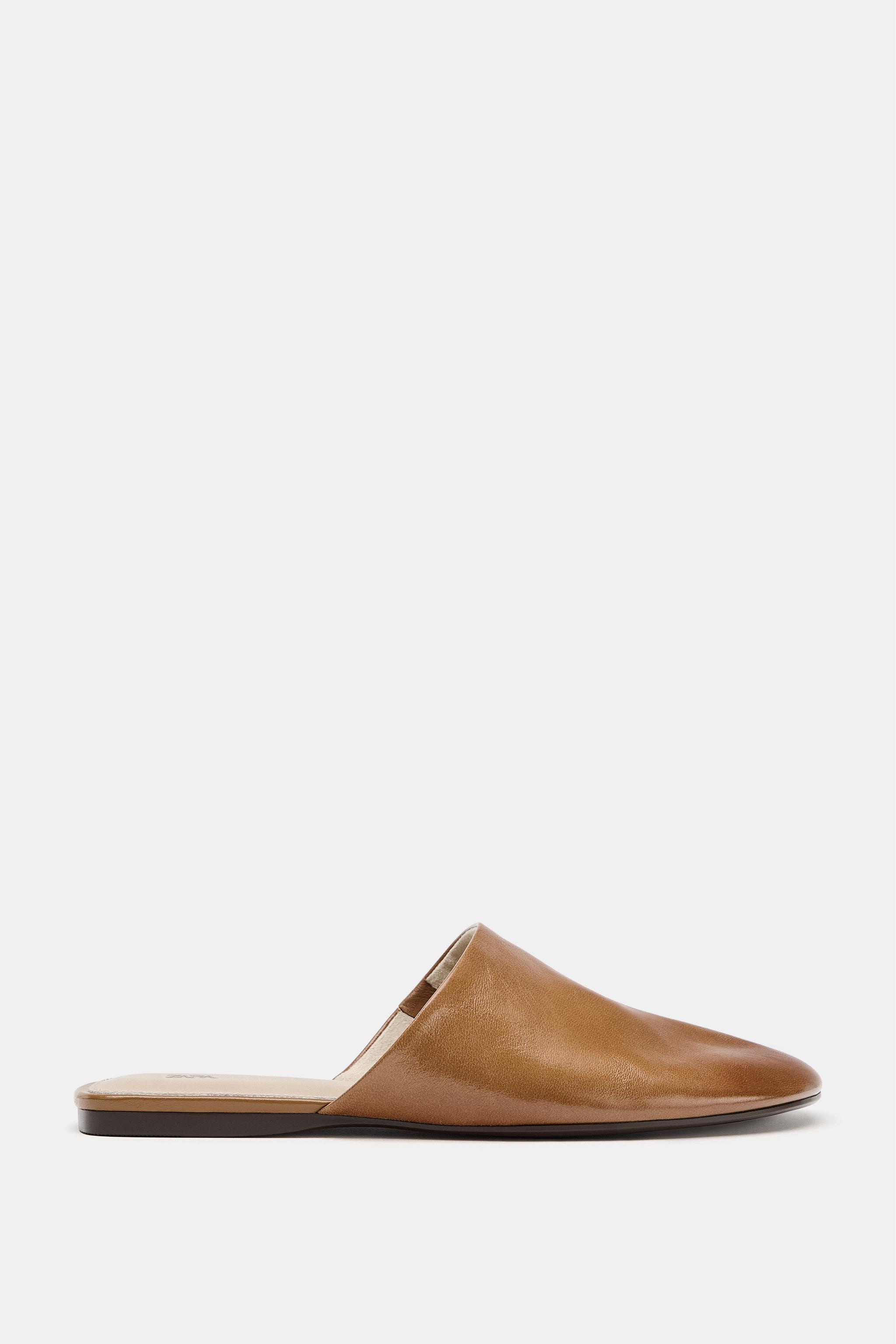 LEATHER SLINGBACK SHOES