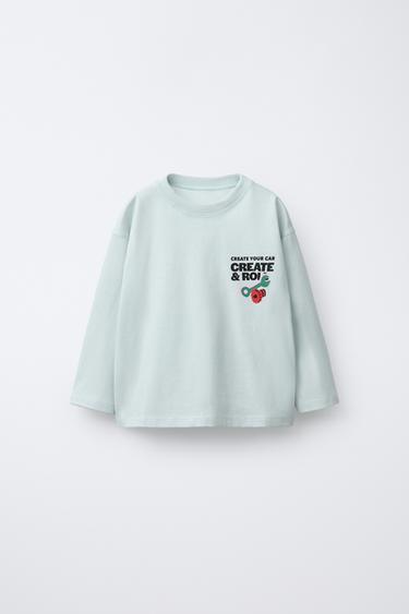Zara AUTO MUSTRIGA T-SÄRK - Light blue - Pilt 0