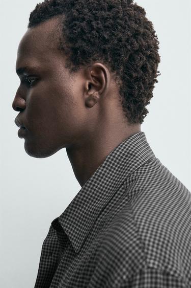 CHEMISE WESTERN À CARREAUX - Gris anthracite de Zara - Image 4