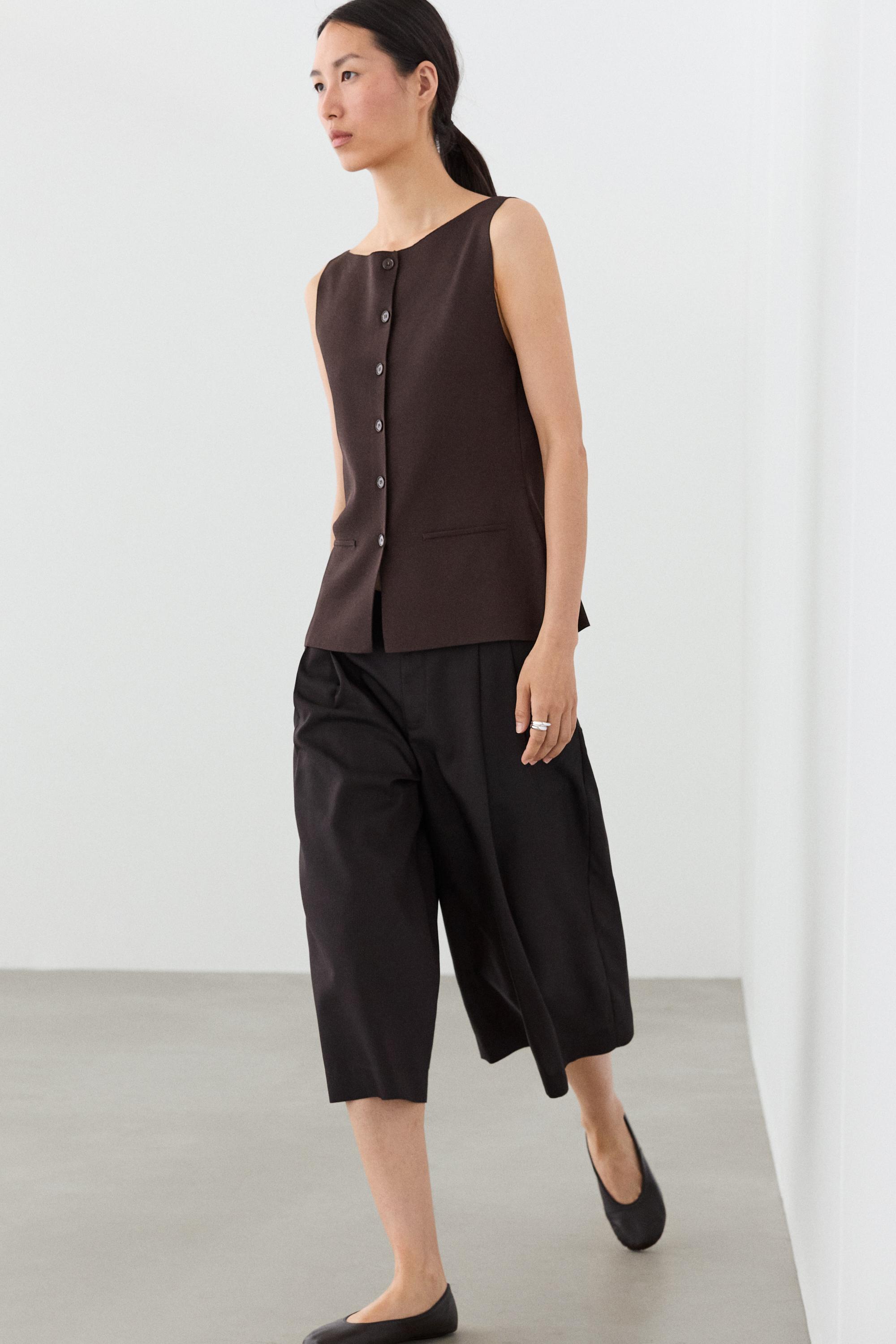 Gilet en maille avec poches