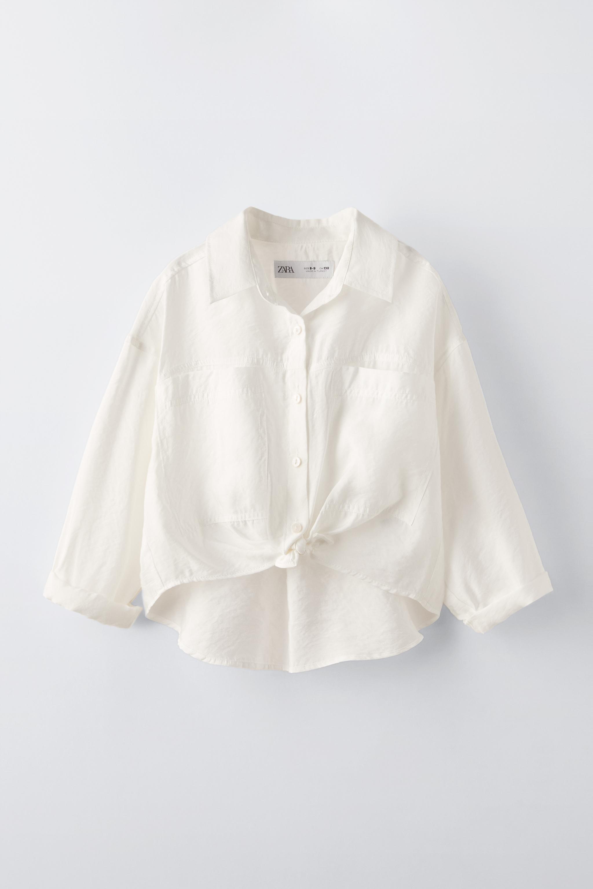 Camisa blanca niña zara on sale