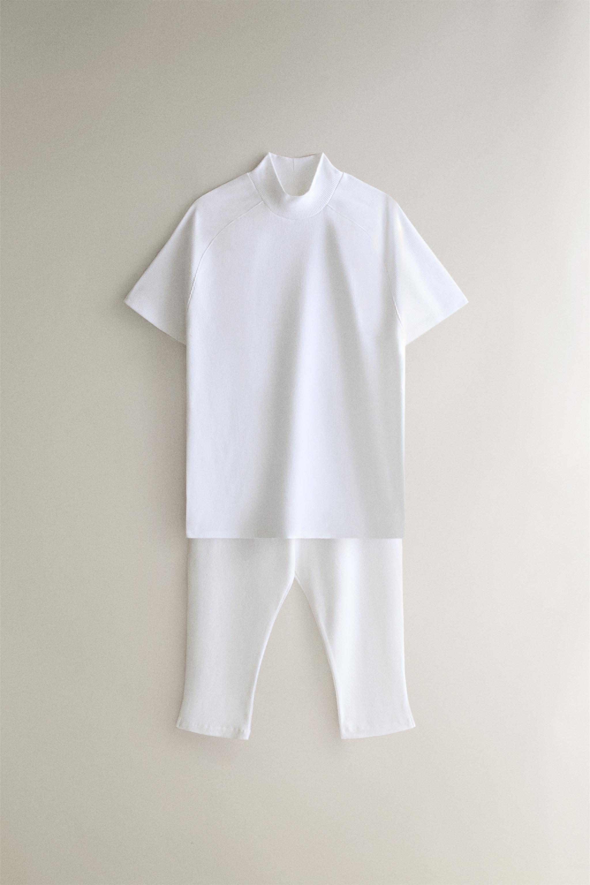 T-SHIRT COTON COL MONTANT