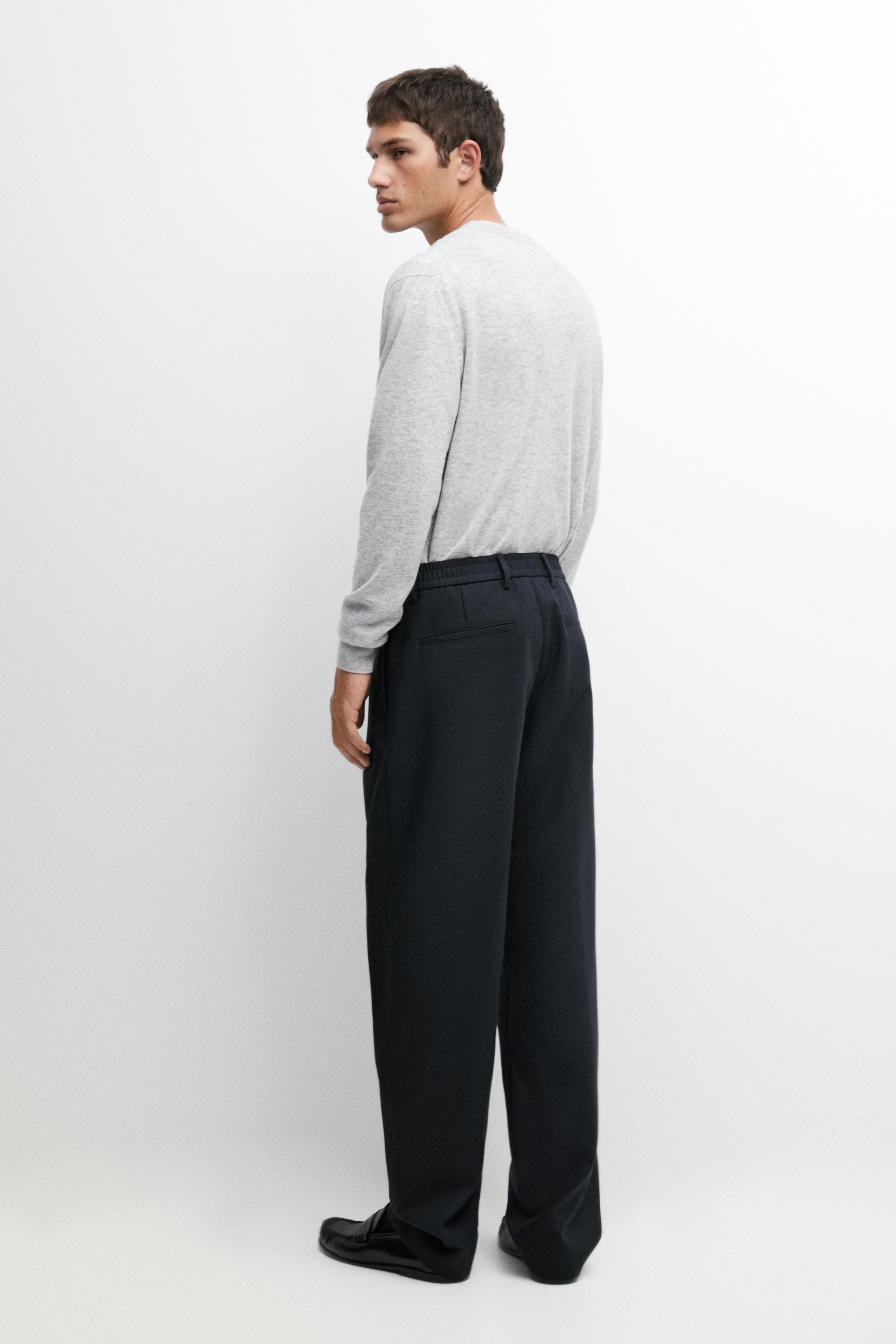 Pantalon taille élastique 100 % coton