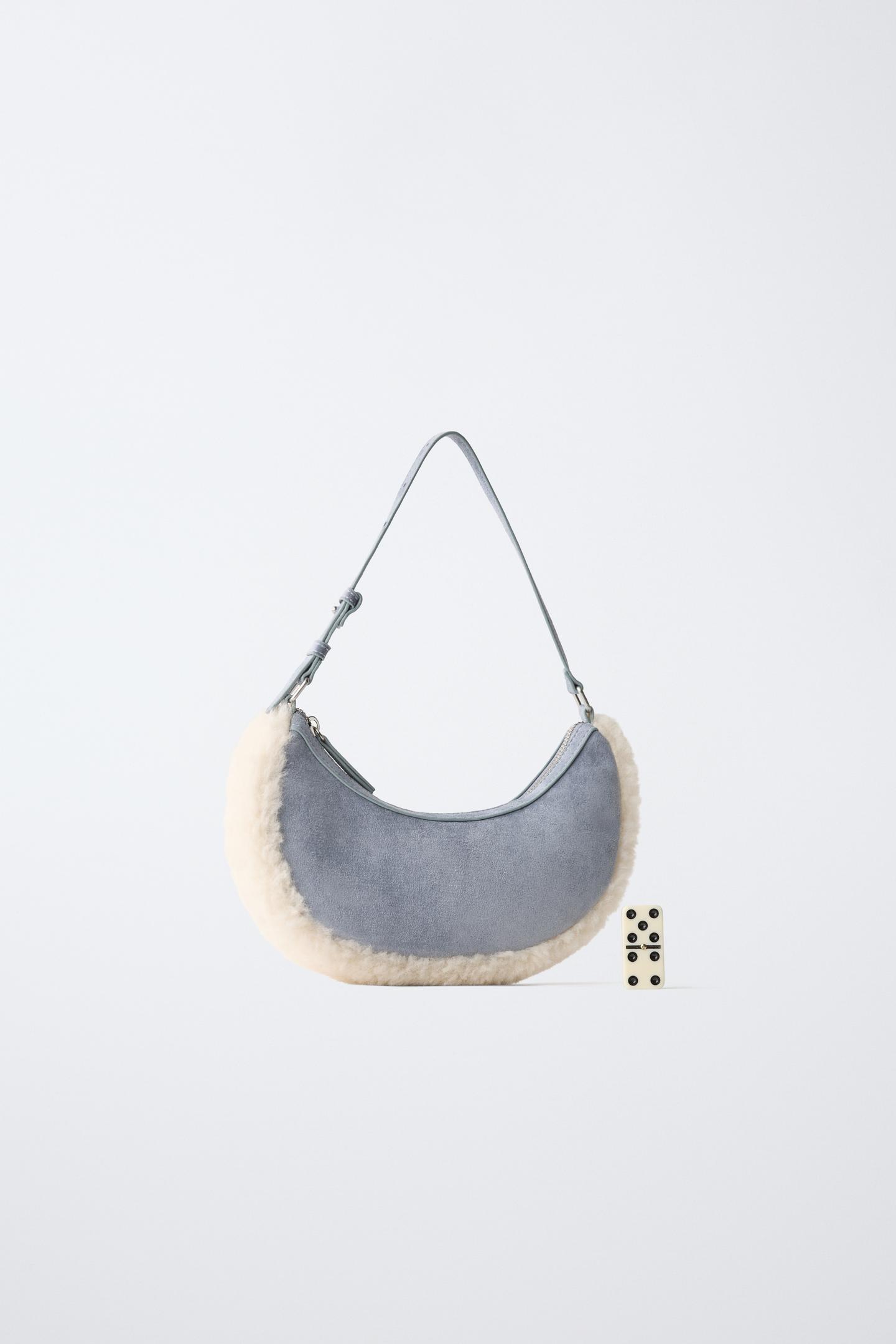 Детская сумка Zara Shearling Shoulder, цвет: Синий — фото 6