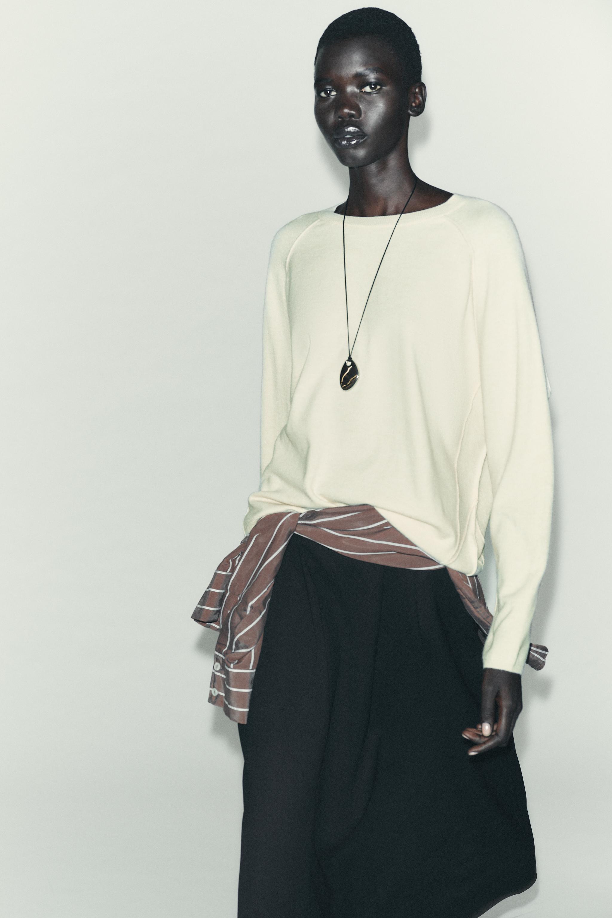 オーバーサイズニットセーター - バター | ZARA Japan / 日本