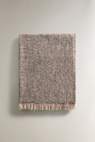 FRINGED THROW - Brown by Zara - Image 3