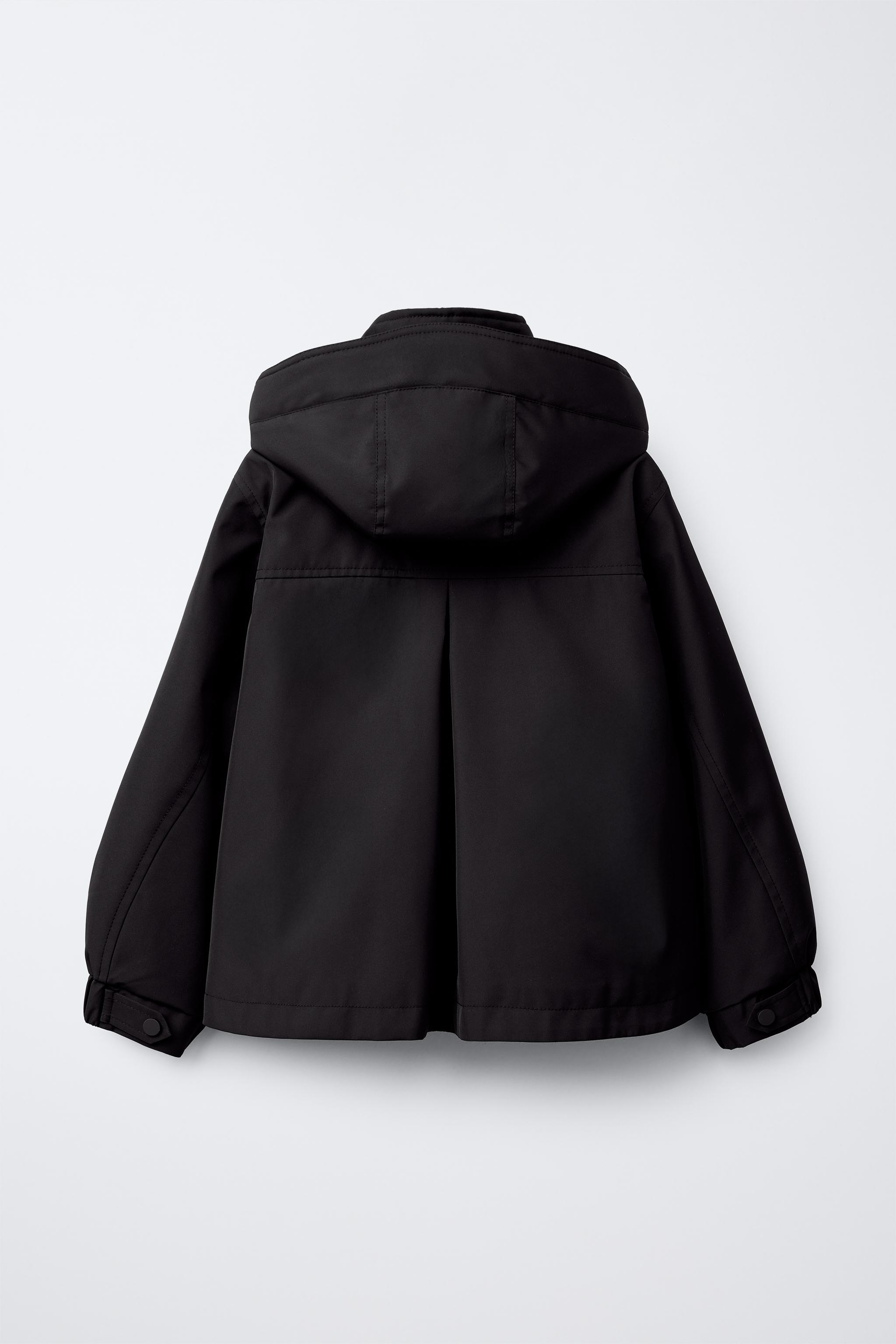 美品 完売 ZARA キルティング ポンチョ ハーフジップ フード