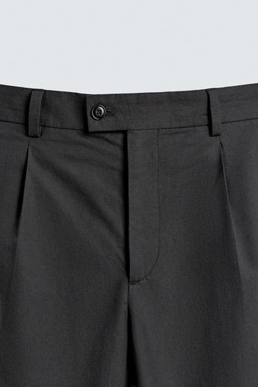 POPLIN SUIT TROUSERS - Charcoal by Zara - Image 8