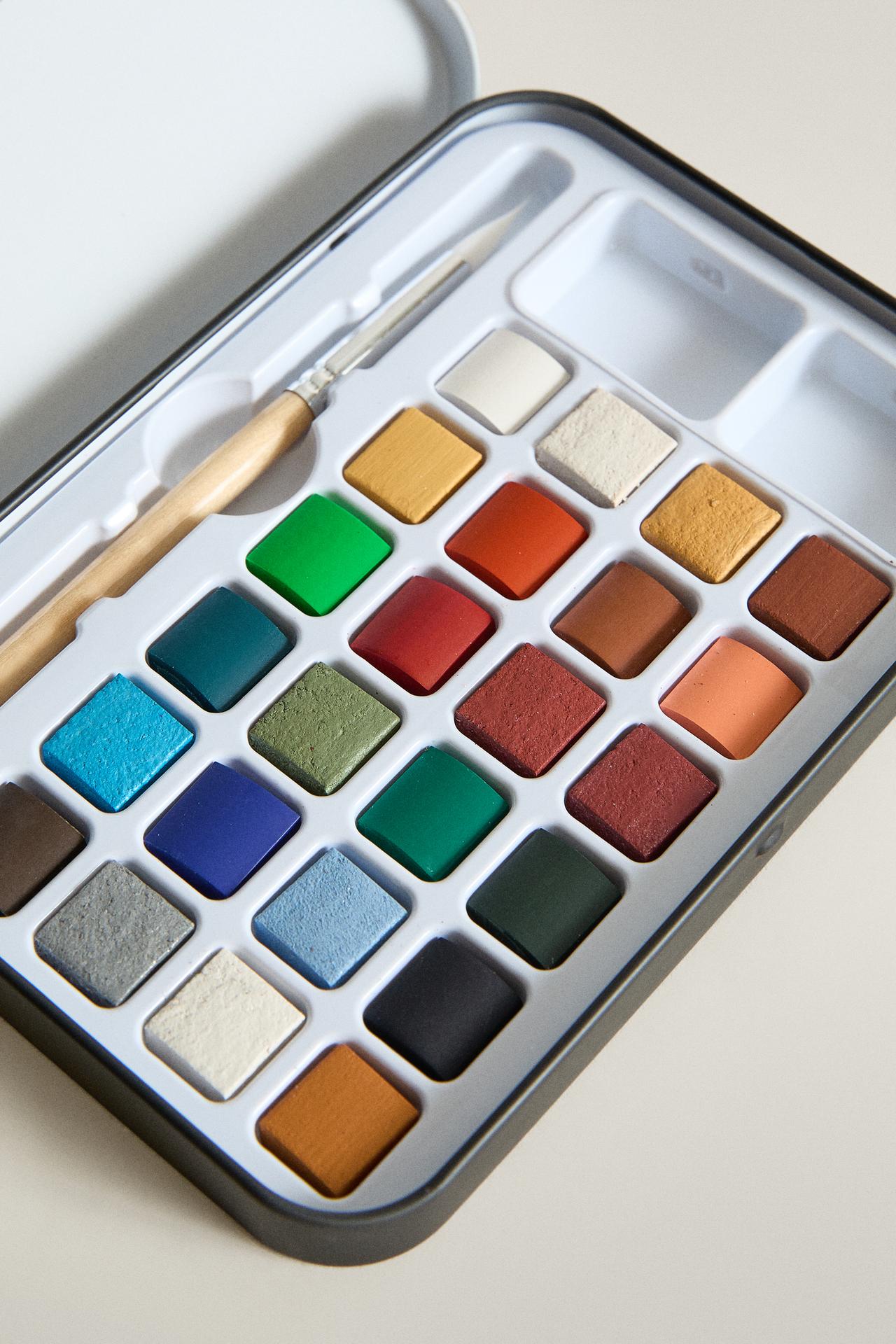 KIDS' HALLOWEEN METAL WATERCOLOUR SET — Black