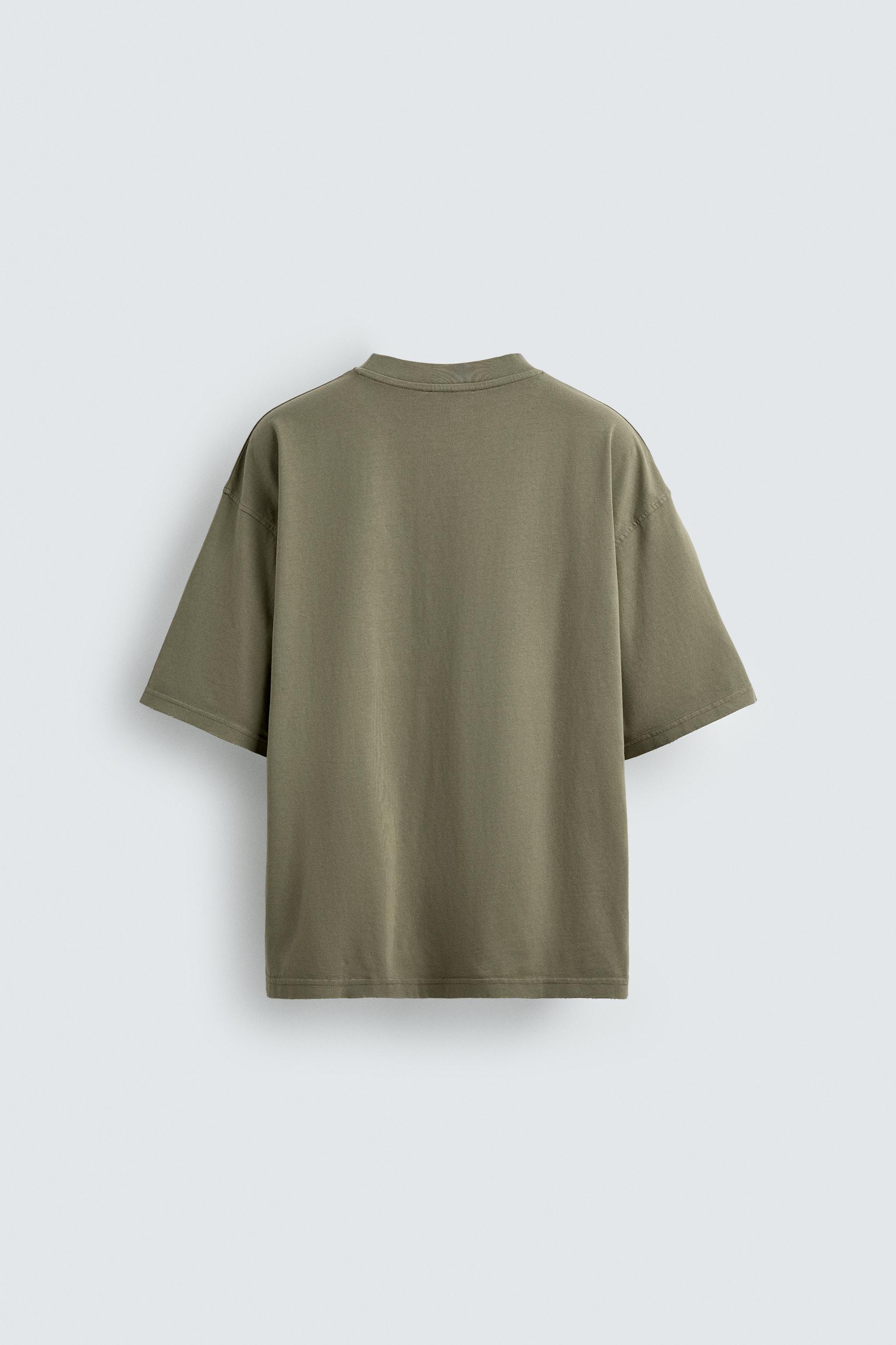 RELAXED FIT PRINTED T-SHIRT - Anthracite grey | ZARA South Africa