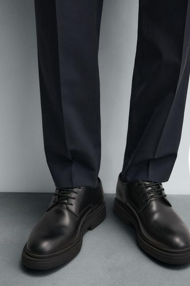 CHAUSSURES EN CUIR VOLUME - Noir de Zara - Image 2