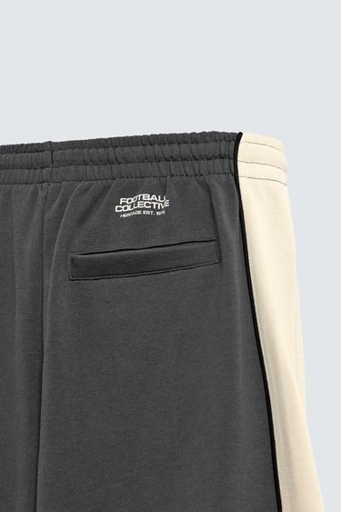 PANTALON COUPE DÉCONTRACTÉE COLOR BLOCK - Gris anthracite de Zara - Image 9