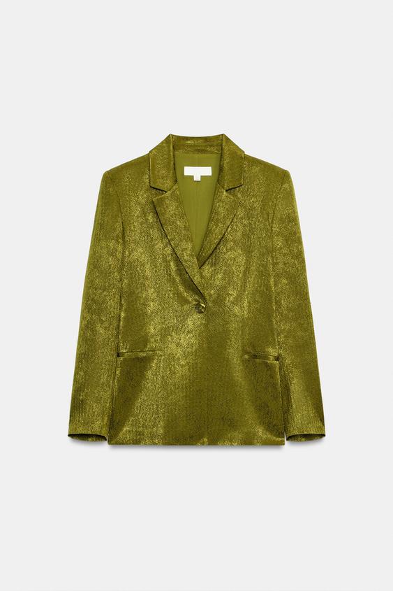 BLAZER JACQUARD - Verde de Zara - Imagen 0
