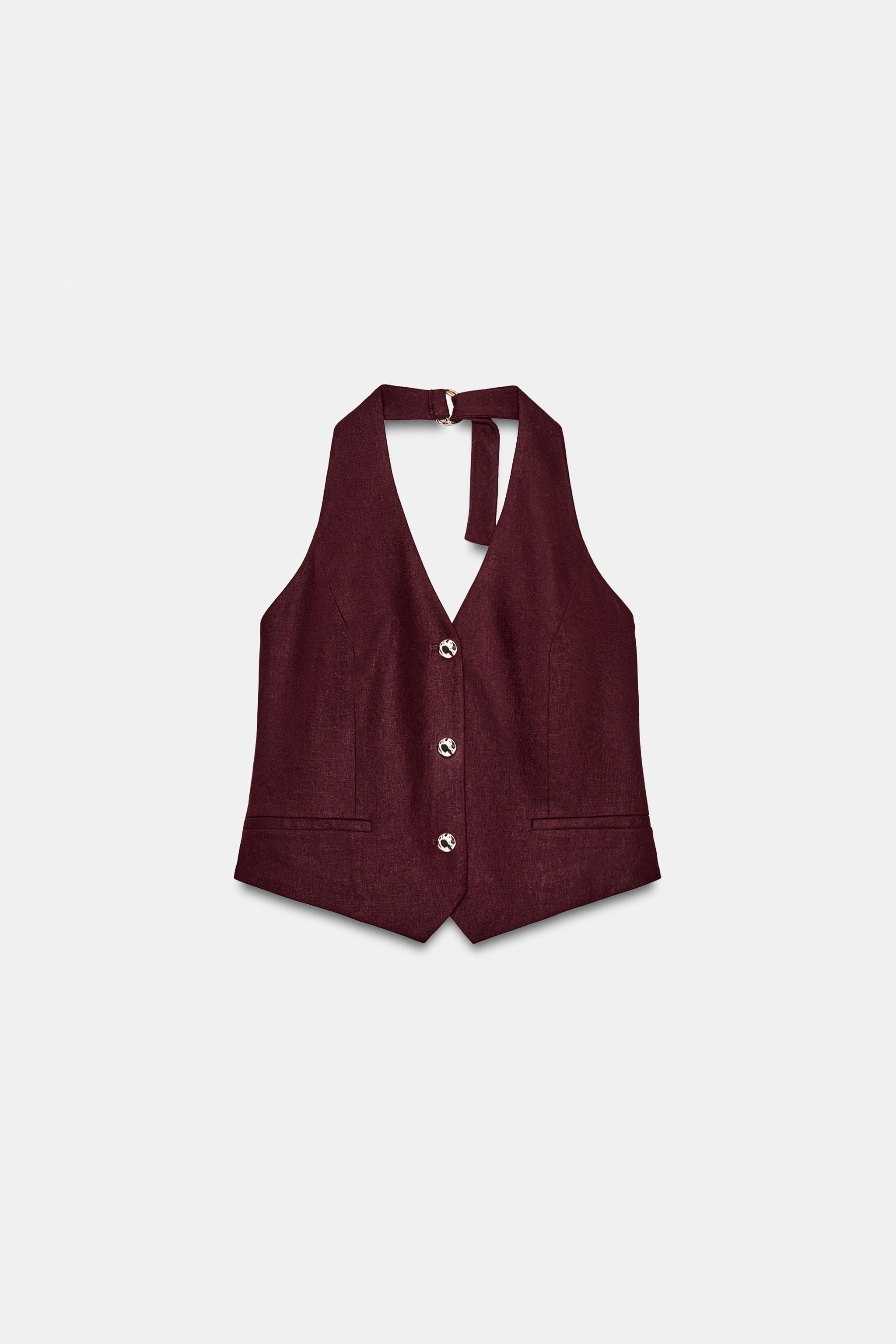 GILET HALTER AVEC LIN