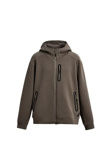TECHNISCH SWEATSHIRT MET RITS EN CAPUCHON - Zand van Zara