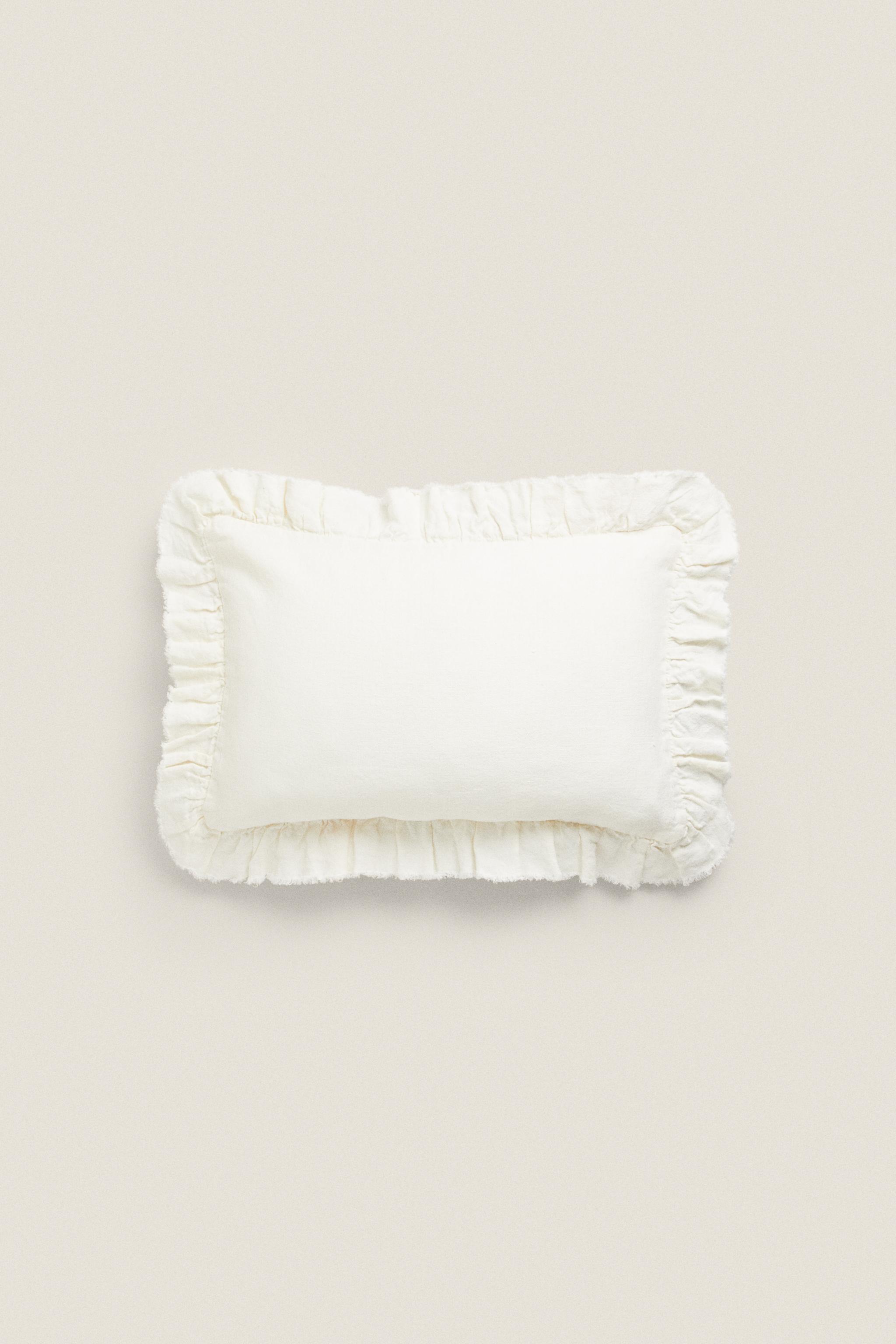 Ruffle on sale throw pillow