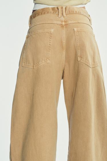 JEAN TRF BAGGY TAILLE BASSE - Ocre de Zara - Image 4