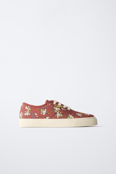 LACE-UP SNEAKERS - Red by Zara