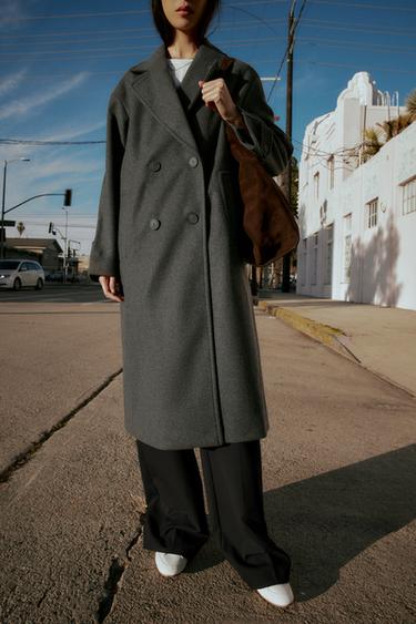 MANTEAU OVERSIZE SOFT - Gris de Zara - Image 3