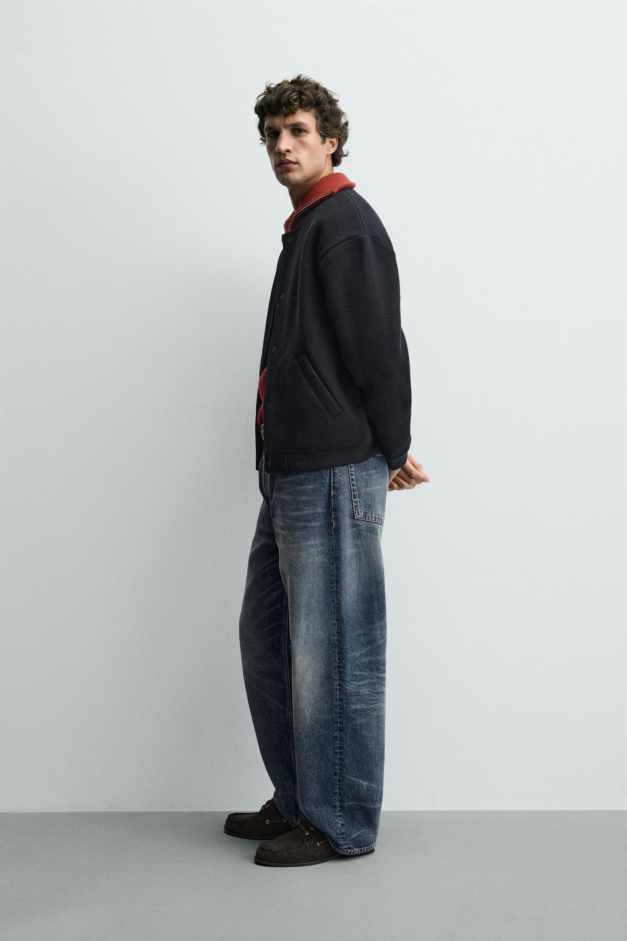 RIBBED BOMBER JACKET