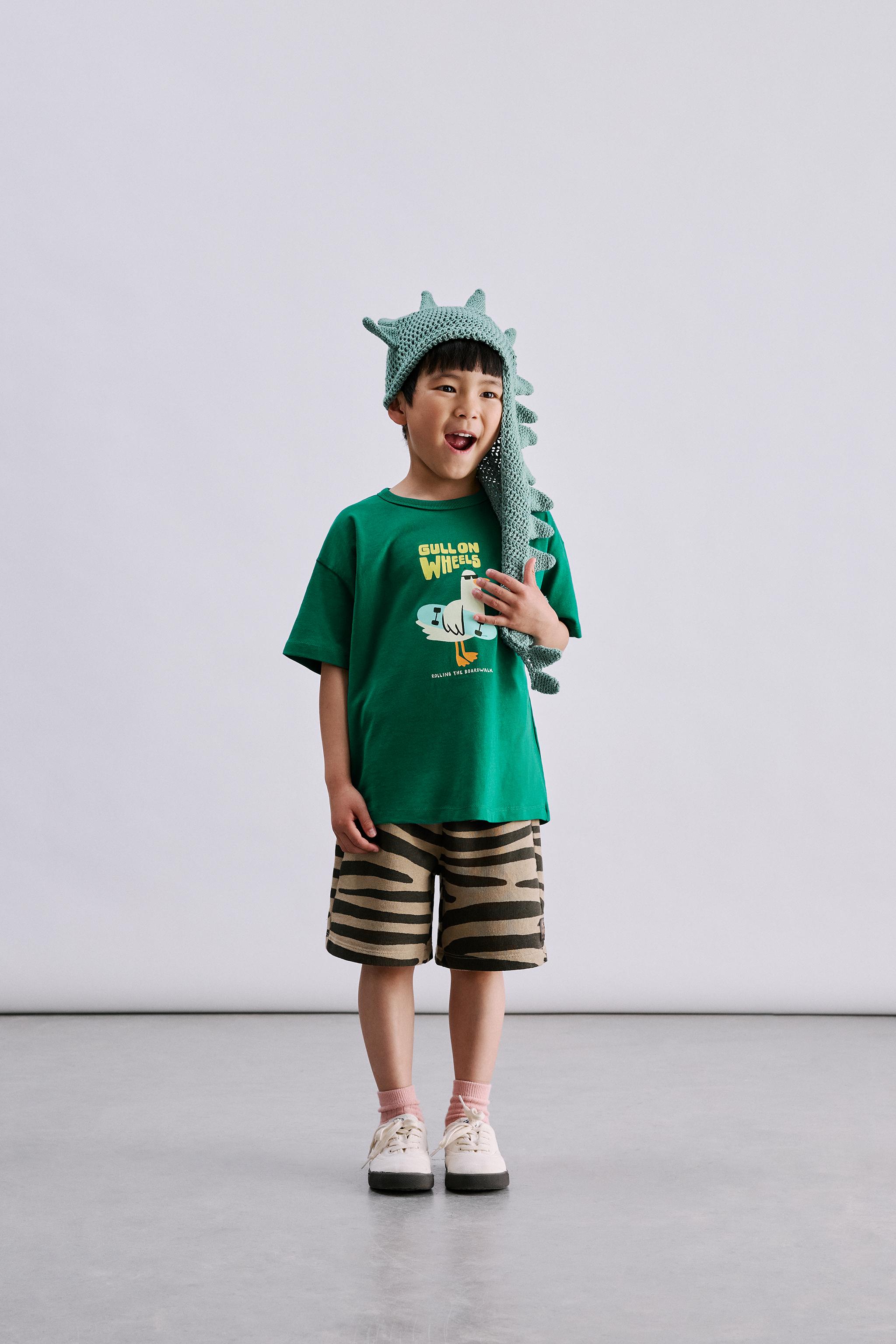 ANIMAL PRINT T-SHIRT — Green