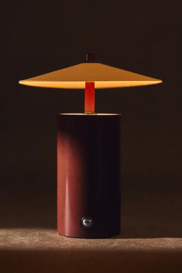 CANDEEIRO MESA LED ABAJUR PAPEL - Vermelho da Zara