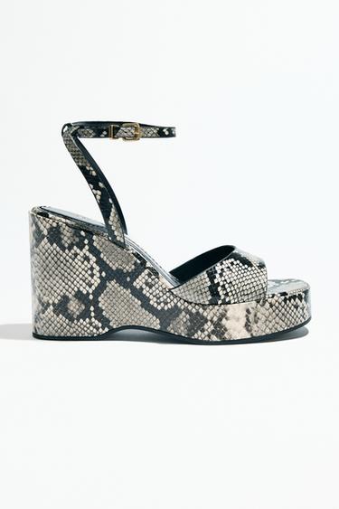 Zara ANIMAL PRINT WEDGE - Multi-color